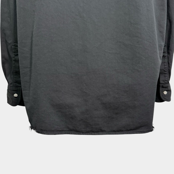 Frank & Eileen Famous Denim Black Relaxed Button Up Eileen Cotton Top Large - Picture 14 of 16